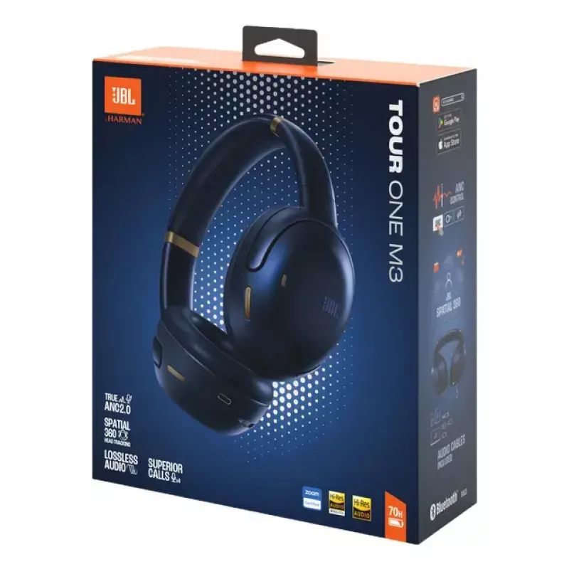JBL Tour One M3 kõrvaklapid Juhtmega ühendatav ja juhtmevaba Peapael Kõned/muusika USB USB-C Bluetooth Sinine