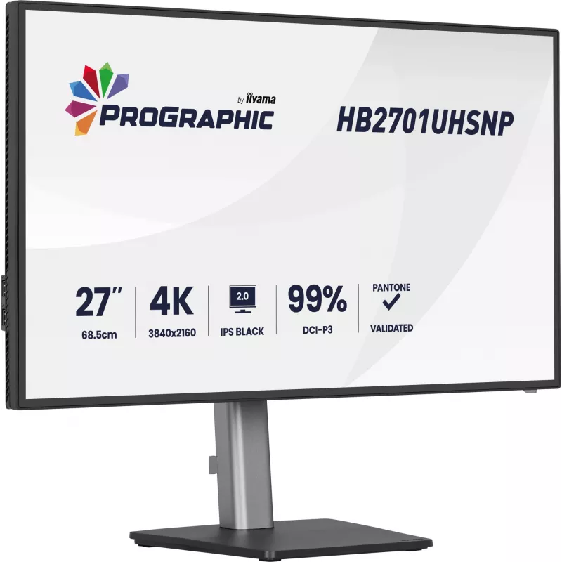 iiyama PROGRAPHIC HB2701UHSNP-B1 arvutimonitor 68,6 cm (27 tolli) 3840 x 2160 pikslit 4K Ultra HD LCD must
