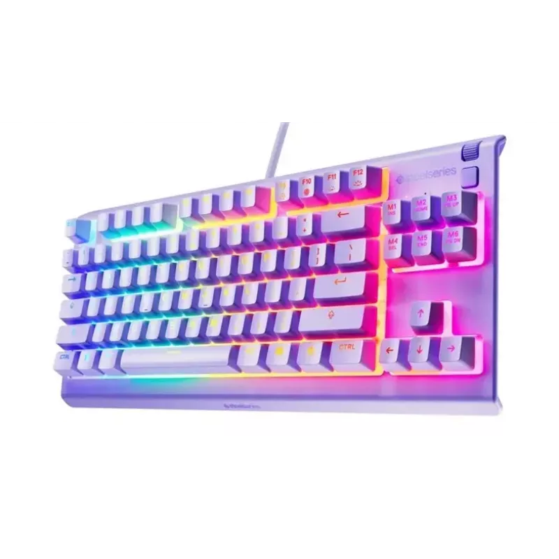 Mehaanilise stiiliga TKL-mänguriklaviatuur STEELSERIES Apex 3 TKL US RGB-taustvalgustusega, numbriklahvideta, US-paigutus