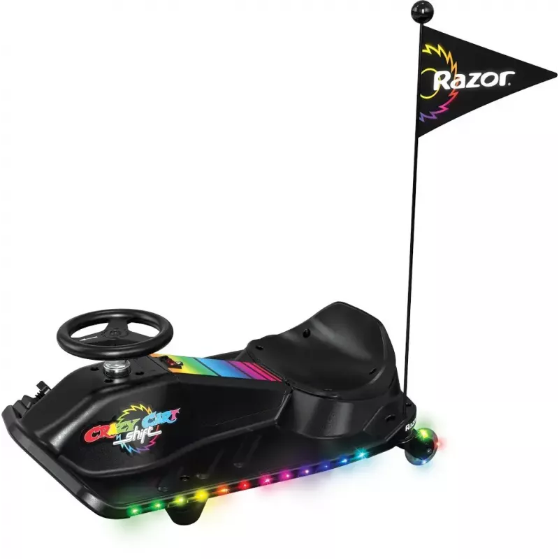 Elektriline triivikart Razor CRAZY CART Shift Lightshow — laetav liitiumaku, LED-valgusshow, 13 km/h, 40 min