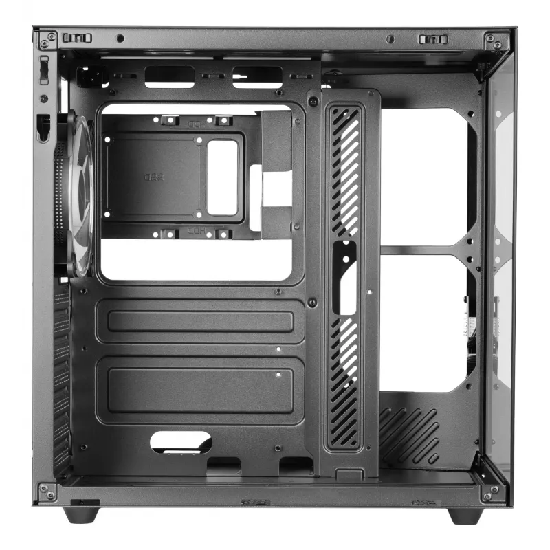 PC Case TACENS Mars Gaming MCV-ONE Midi Tower — Must, ATX/Micro-ATX/Mini-ITX, karastatud klaas, toetab 120 mm ventilaatoreid