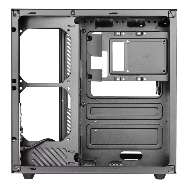 PC Case TACENS Mars Gaming MCV-ONE Midi Tower — Must, ATX/Micro-ATX/Mini-ITX, karastatud klaas, toetab 120 mm ventilaatoreid