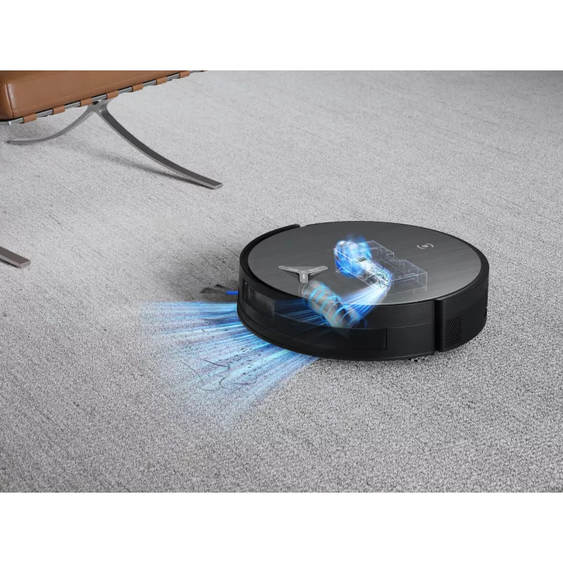Robot vacuum cleaner Ecovacs Deebot X11 Pro Omni — must, Li‑Ion 6400 mAh, 206 min tööaeg, 0,22 L tolmumahuti, baasjaam 2,5 L