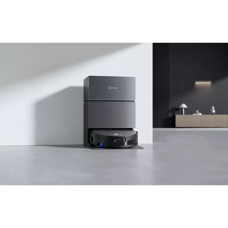Robot vacuum cleaner Ecovacs Deebot X11 Pro Omni — must, Li‑Ion 6400 mAh, 206 min tööaeg, 0,22 L tolmumahuti, baasjaam 2,5 L