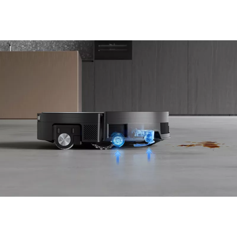 Robot vacuum cleaner Ecovacs Deebot X11 Pro Omni — must, Li‑Ion 6400 mAh, 206 min tööaeg, 0,22 L tolmumahuti, baasjaam 2,5 L