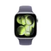 Apple Watch Series 11 GPS + Cellular 46mm hõbedane alumiiniumkorpus lilla udu spordirihmaga - S/M