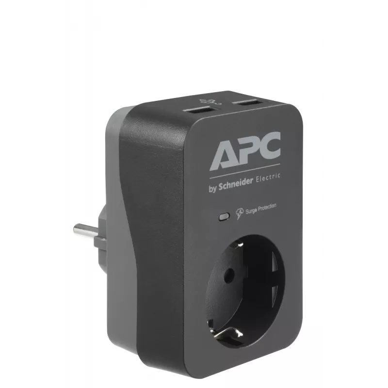 APC PME1WU2B-GR liigpingekaitse Must, Hall 1 vahelduvvoolupesa 230 V