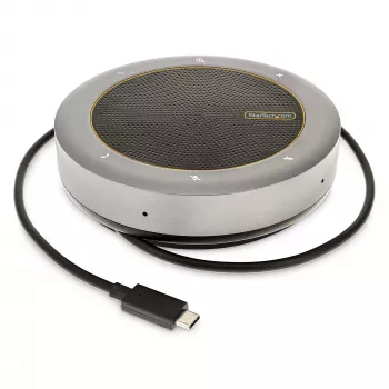 StarTech.com USB-C kõlaritefoni dokkimisjaam, mini kaasaskantav konverentsikõlar ja helidokk, USB-C VGA/4K HDMI-le, 2x USB-A jaotur, mikrofon/kõlar, Teams/Zoom/tarkvaratelefoni kõlaritefon