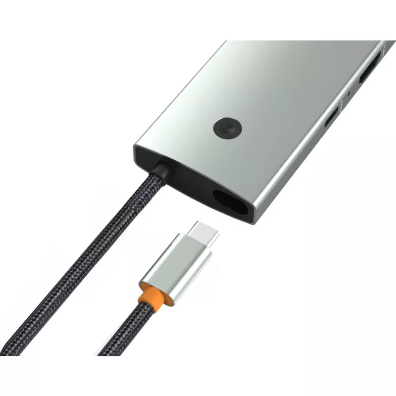 Techly IUSB32C-HUB6HPDI liidese jaotur USB 3.2 Gen 1 (3.1 Gen 1) USB-C 5000 Mbit/s Alumiinium