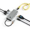 Techly IUSB32C-HUB6HPDI liidese jaotur USB 3.2 Gen 1 (3.1 Gen 1) USB-C 5000 Mbit/s Alumiinium
