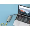 Techly IUSB32C-HUB6HPDI liidese jaotur USB 3.2 Gen 1 (3.1 Gen 1) USB-C 5000 Mbit/s Alumiinium