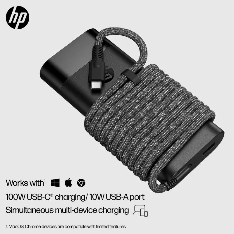 HP 110W USB-C sülearvuti laadija, sülearvuti, siseruumides, 43 - 63 Hz, 110 W, 5V/9V/12V/15V/20V, 1,6 A