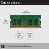 HP 8GB DDR4 3200 SODIMM-mälu, Äriklass, Windows 10, Windows 11, 70 mm, 30 mm, 1,5 mm, 8 g