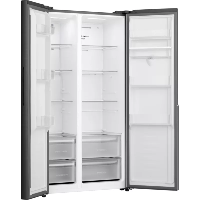 Gorenje Side by Side külmkapp NRS917E41BXWD, eraldiseisev, Ameerika tüüpi uks, must, 2 ust, puutetundlik, LED