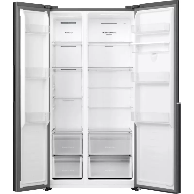 Gorenje Side by Side külmkapp NRS917E41BXWD, eraldiseisev, Ameerika tüüpi uks, must, 2 ust, puutetundlik, LED