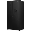 Gorenje Side by Side külmkapp NRS917E41BXWD, eraldiseisev, Ameerika tüüpi uks, must, 2 ust, puutetundlik, LED