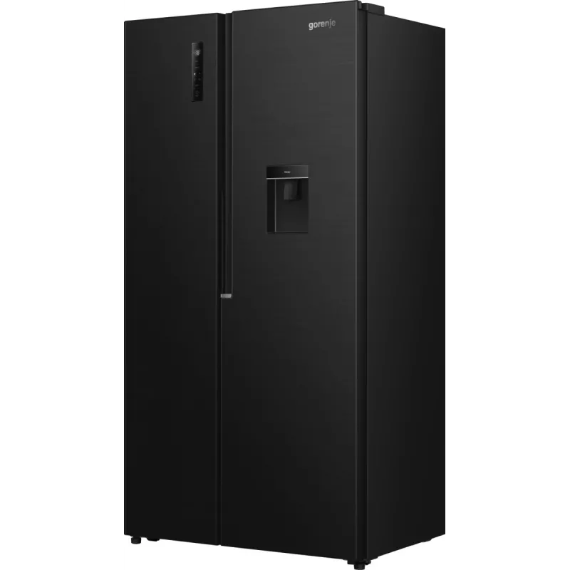 Gorenje Side by Side külmkapp NRS917E41BXWD, eraldiseisev, Ameerika tüüpi uks, must, 2 ust, puutetundlik, LED