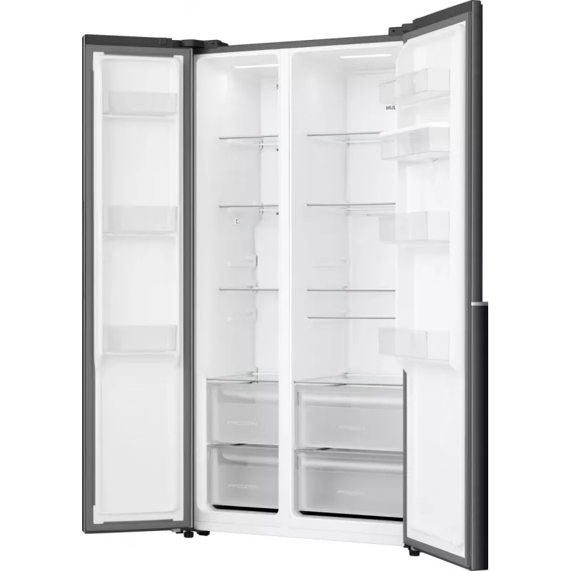 Gorenje Side by Side külmkapp NRS917E41BXWD, eraldiseisev, Ameerika tüüpi uks, must, 2 ust, puutetundlik, LED