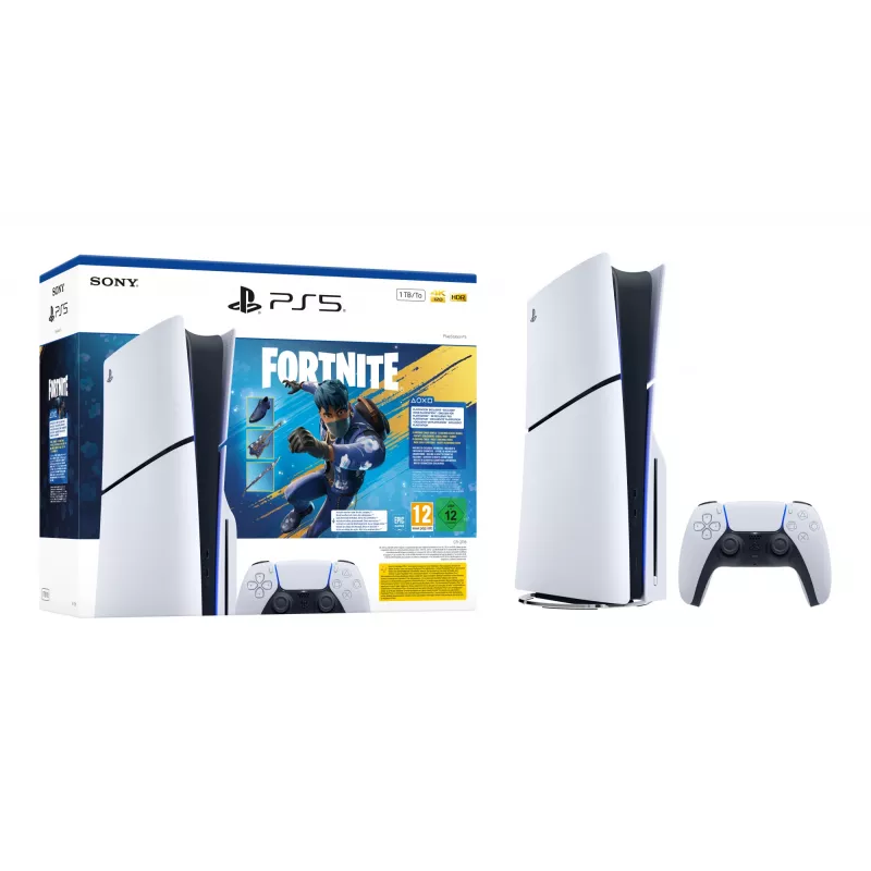 Sony PlayStation 5 - Fortnite Flowering Chaos Bundle 1 TB Wi-Fi Must, Valge
