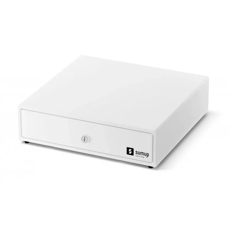 Sularahasahtel SumUp Cash Drawer — plastist ja terasest korpus, valge, 330×340×100 mm, 5 kg