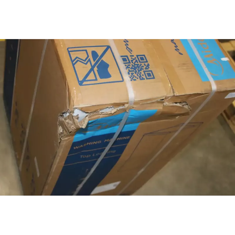 Pesumasin Midea MF100T60B/W-HR, pealtlaetav, 6 kg, 1200 p/min, A, ekraan, aur, 40×61 cm, valge
