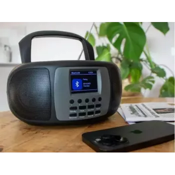 Portable DAB+/FM radio Lenco SCD-860 with Bluetooth, CD player, 2.4 inch TFT display, 2×2W, AUX, aku/mains
