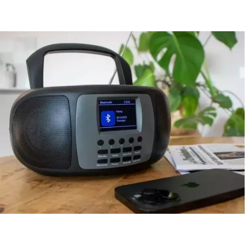 Portable DAB+/FM radio Lenco SCD-860 with Bluetooth, CD player, 2.4 inch TFT display, 2×2W, AUX, aku/mains