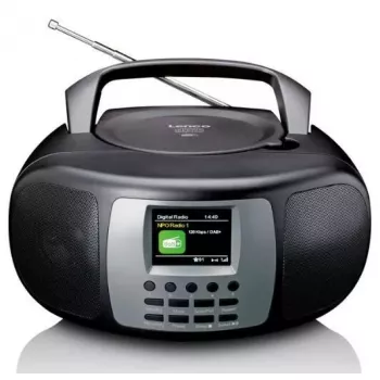Portable DAB+/FM radio Lenco SCD-860 with Bluetooth, CD player, 2.4 inch TFT display, 2×2W, AUX, aku/mains