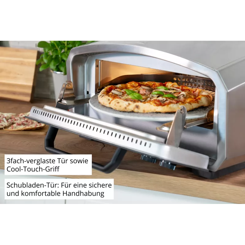 Unold Pizzaofen Enzo 68916 pitsavalmistaja/ahi 1 pitsa(t) 2100 W Roostevaba teras