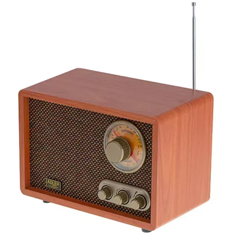 Kaasaskantav raadio Adler AD 1171 — AM/FM, 10 W RMS, Bluetooth, välisantenn, pronksjas, 290×200×172 mm