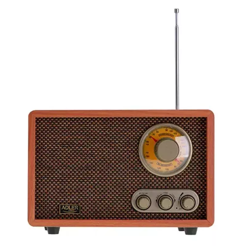 Kaasaskantav raadio Adler AD 1171 — AM/FM, 10 W RMS, Bluetooth, välisantenn, pronksjas, 290×200×172 mm