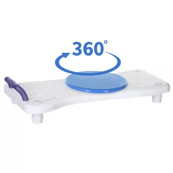 Vannipink ActionMed LW400AM 2-ühes pöörleva ülekandeplaadiga, valge, niiskuskindel, ergonoomiline iste, riputusaas