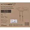 Seinale kinnitatav kokkupandav dušitool ActionMed KP600AM — valge, ergonoomiline iste, reguleeritavad libisemiskindlad jalad, 3 kg