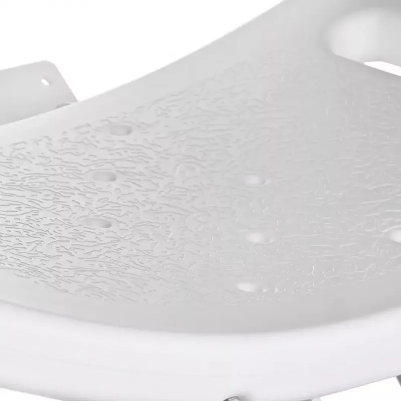 Seinale kinnitatav kokkupandav dušitool ActionMed KP600AM — valge, ergonoomiline iste, reguleeritavad libisemiskindlad jalad, 3 kg