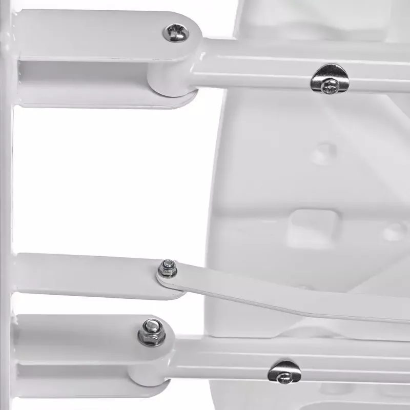 Seinale kinnitatav kokkupandav dušitool ActionMed KP600AM — valge, ergonoomiline iste, reguleeritavad libisemiskindlad jalad, 3 kg
