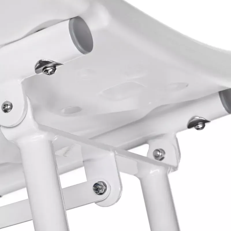 Seinale kinnitatav kokkupandav dušitool ActionMed KP600AM — valge, ergonoomiline iste, reguleeritavad libisemiskindlad jalad, 3 kg