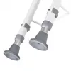 Seinale kinnitatav kokkupandav dušitool ActionMed KP600AM — valge, ergonoomiline iste, reguleeritavad libisemiskindlad jalad, 3 kg