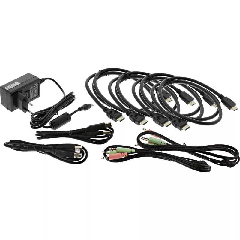 KVM laualüliti InLine 62652I 2-pordiline kahe monitoriga HDMI 4K USB 3.0 heli