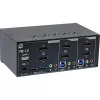 InLine KVM lauaarvuti lüliti, 2-pordiline, kahe monitoriga DP 1.2, 4K, USB 3.0, heli
