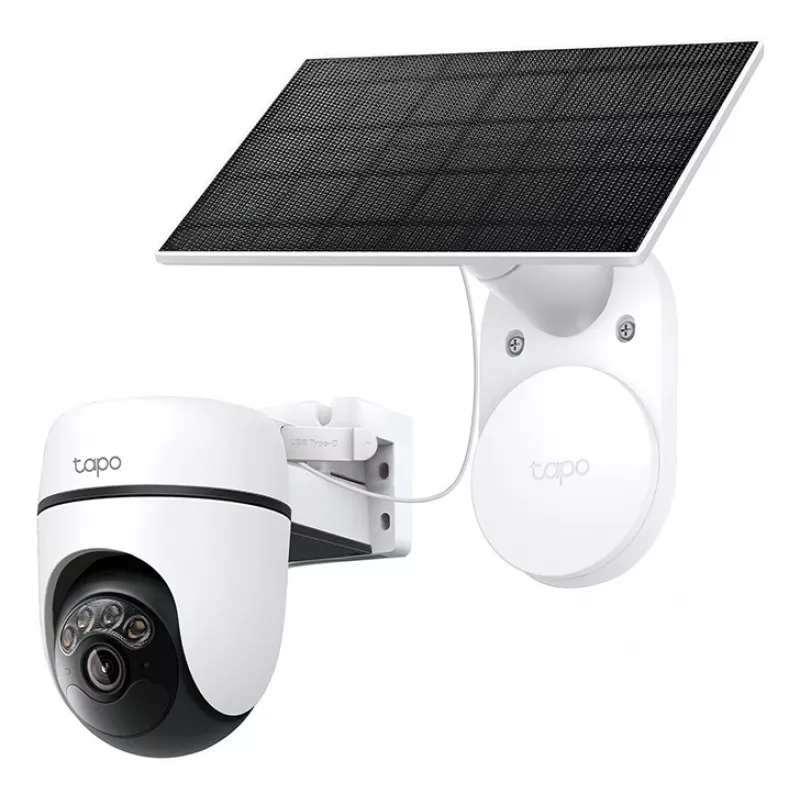TP-Link Tapo päikeseenergial töötav pööratava/kallutatava turvakaamera komplekt
