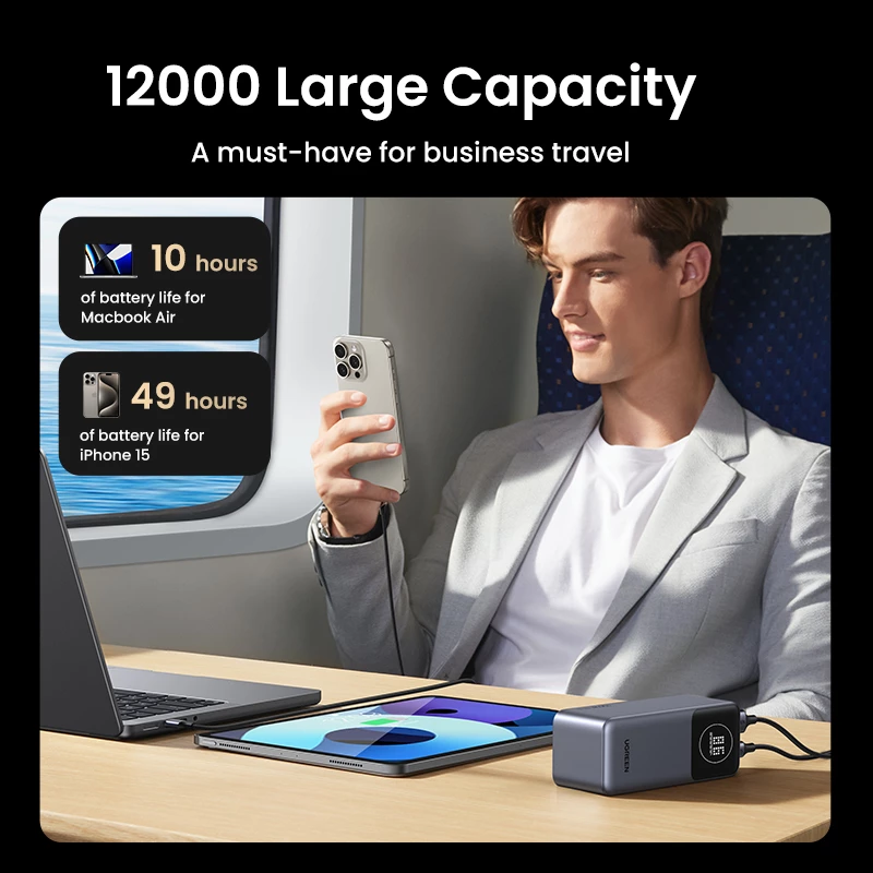 Portable Power Bank Ugreen 12000mAh 100W Fast Charging