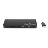 Manhattan USB-C dokk/jaotur kaardilugejaga, pordid (x5): Ethernet, USB-A (3) ja USB-C, 5 Gbps (USB 3.2 Gen1 ehk USB 3.0), toiteedastusega (100 W) USB-C porti (märkus: vaja on täiendavat USB-C seinlaadijat ja USB-C kaablit), universaalne kõigile seadmetele, alumiinium