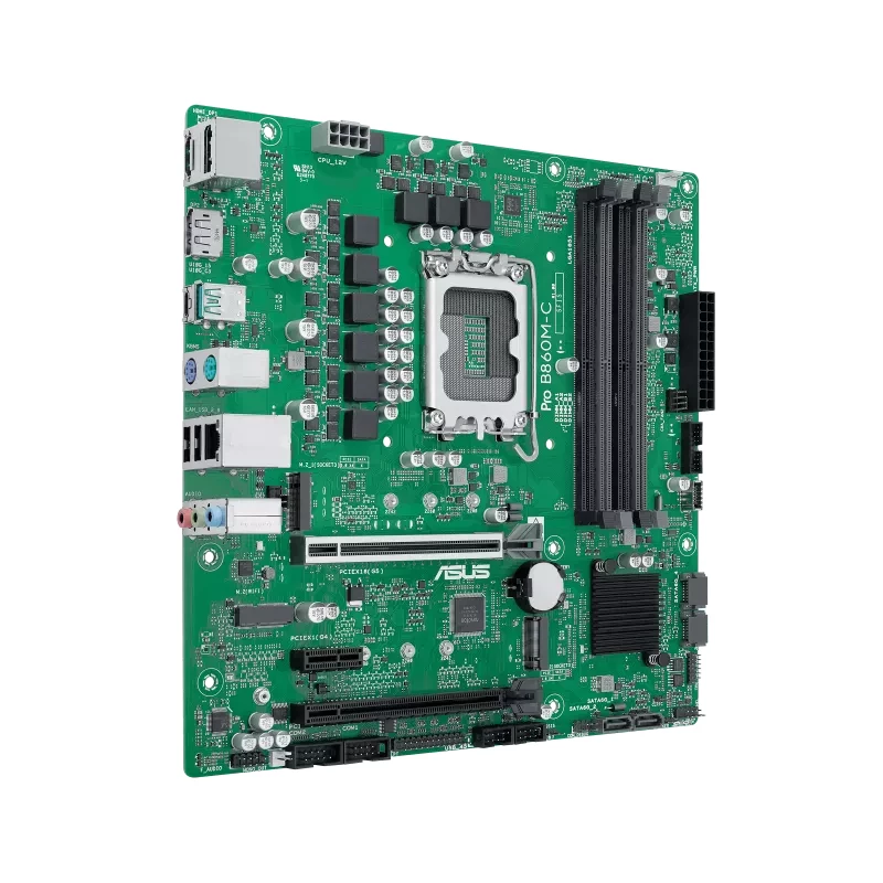 Emaplaat ASUS PRO B860M-C-CSM — Intel B860, LGA 1851 (Socket V1), Micro ATX, 4× DIMM DDR5, 256 GB max