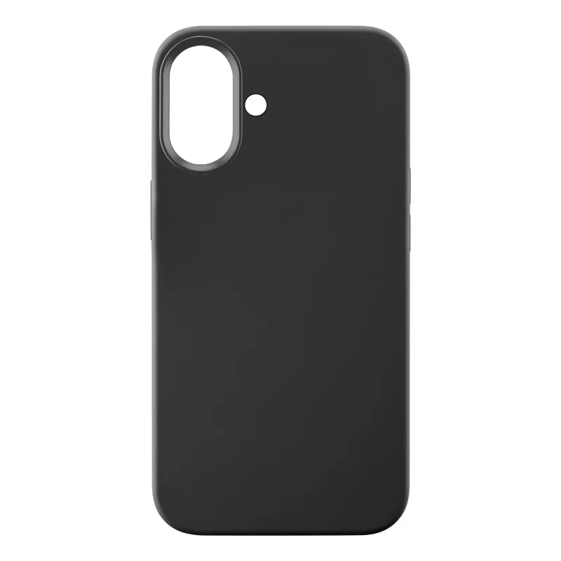 Cellularline Sensation - iPhone 16 pehme puutetundliku silikoonümbrisega kaitseümbris, kaas, Apple, iPhone 16, 15,5 cm (6,1 inch), must