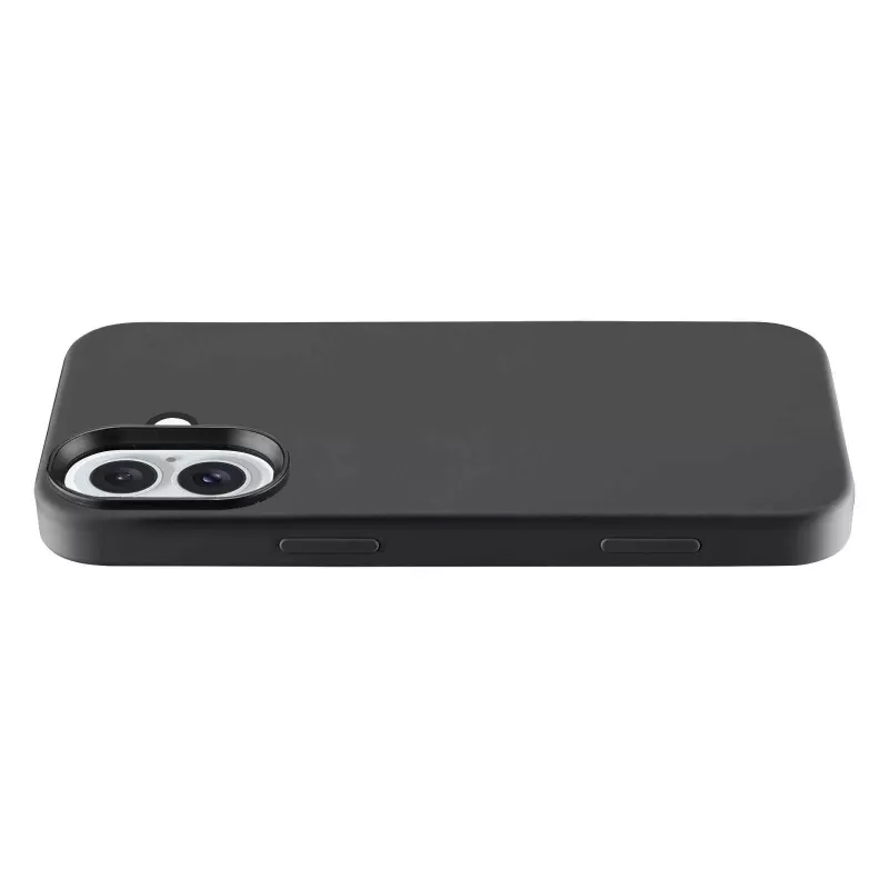 Cellularline Sensation - iPhone 16 pehme puutetundliku silikoonümbrisega kaitseümbris, kaas, Apple, iPhone 16, 15,5 cm (6,1 inch), must