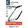 Cellularline Tetra Force Strong Guard - iPhone 16e ülikaitsev, löögikindel painduv ümbris integreeritud Microban® antibakteriaalse tehnoloogiaga