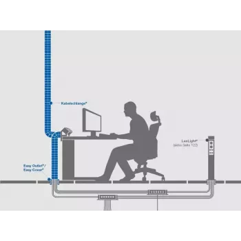 Kaablikorraldaja Bachmann Desk kaabel Eater must, 1 m pikkus, 1 tk