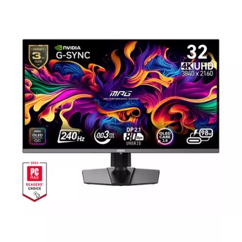 MSI MPG 322URX QD-OLED arvutimonitor 80 cm (31.5 tolli) 3840 x 2160 pikslit 4K Ultra HD Must