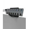 ICY BOX IB-MSA106-HH Passiivne hoidik USB-jaotur Must
