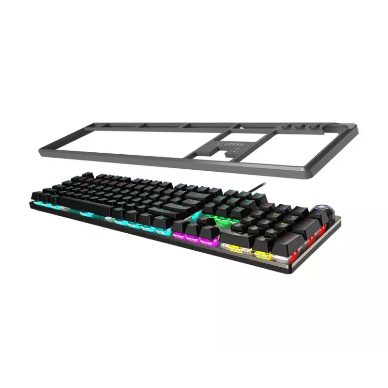 Mänguklaviatuur MSI FORGE GK310 RED DE mehaaniline USB QWERTY must